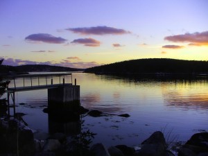 A December sunset in Shad Bay. A winter sunset in Shad Bay.