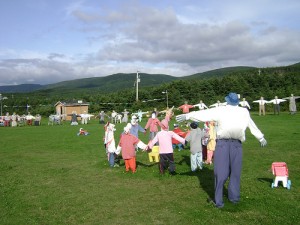 Kids will enjoy these scarecrows at Joe's Scarecrows near Cheticamp Kids will enjoy these scarecrows at Joe's Scarecrows near Cheticamp
