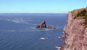 Cape Split at high tide. Cape Split at high tide.