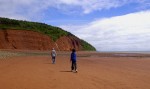 Strolling on the beach at Cape Blomidon Provincial Park.